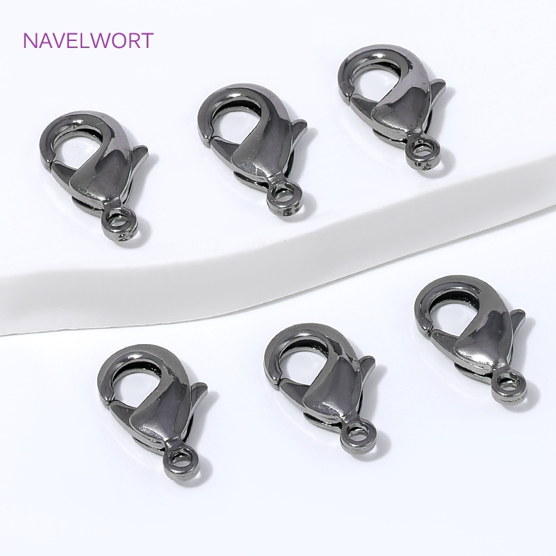 Jewelry Making Essentials - Schwarz plattierter Messing-Karabinerverschluss 12mm, Zubehör für