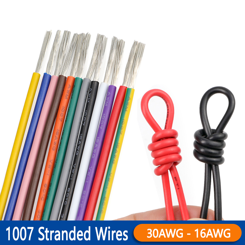 Wire 22 Gauge Copper - 20/50m Mehradriges 1007 Elektrokabel 30 28