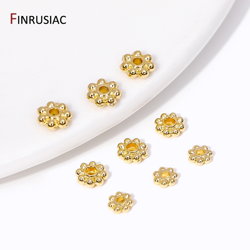 Jewelry Making Bali - 30PCS 4mm/5mm/6mm 14K Reales Gold Überzogene