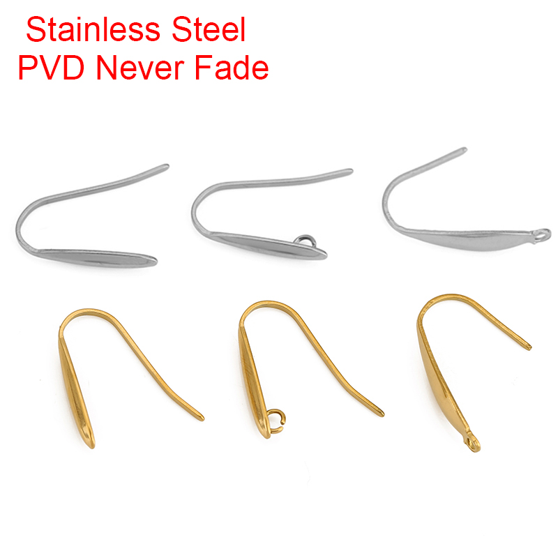 Jewelry Making Essentials - 10 Stück nie verblassende Edelstahl-Ohrringhaken, Drahtherstellung,