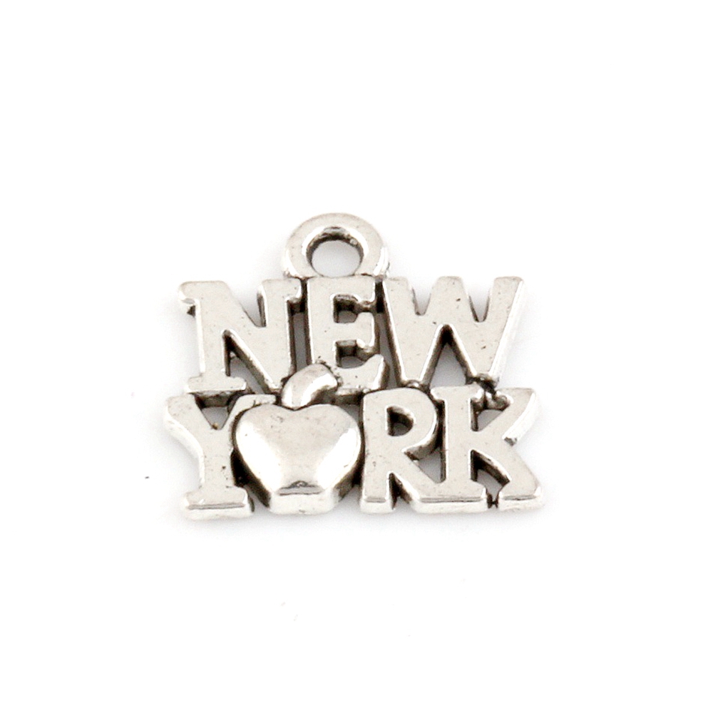 Jewelry Making York - 30 Stück Legierung „New York“ Charm-Anhänger