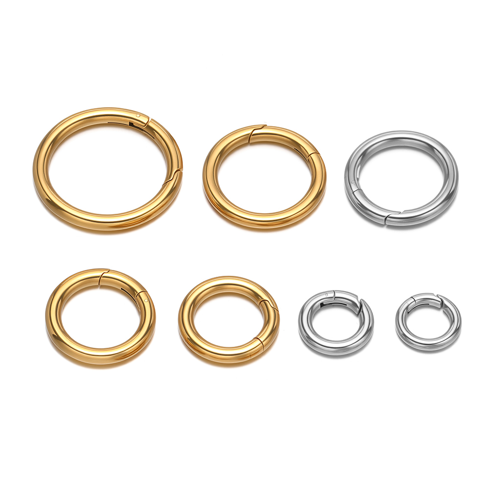 Jewelry Making Gold - 2 Teile/los Runde Federverschlüsse Edelstahl Vergoldet