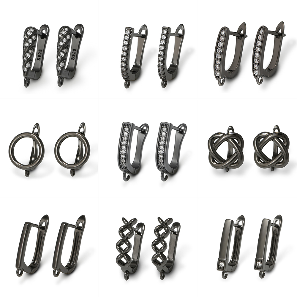Jewelry Making Gold - YANASI 1 Paar Waffen-Schwarz Messing Ohrringhaken