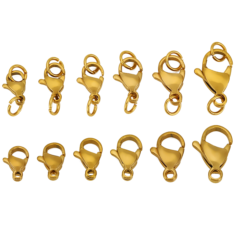 Jewelry Making Essentials - 20 Stück Edelstahl-Karabinerhaken mit Binderingen, Verbindungsstücke