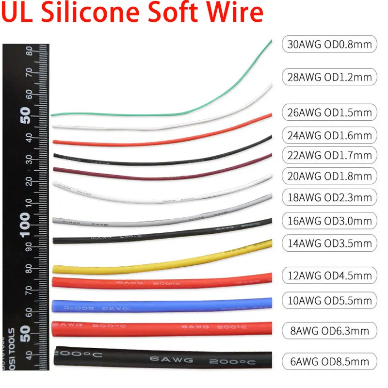 1M/5M Hitzebeständiges Kabel 3 – Wire 22 Gauge Copper Bewertung und Preis