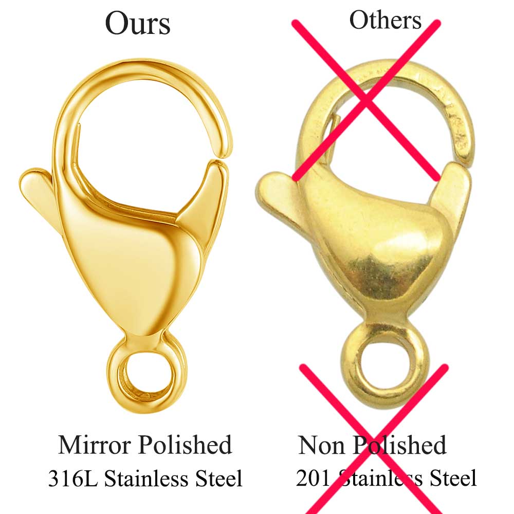 20/30/40 316L Edelstahl-Karabi – Jewelry Making Gold Bewertung und Preis