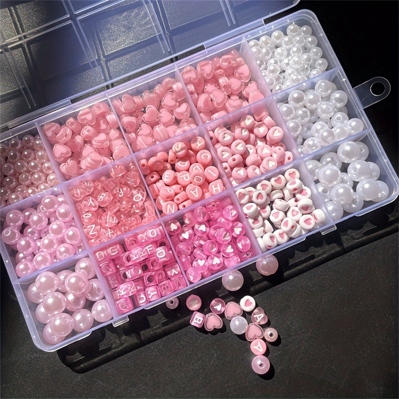 10-teilige rosa Alphabet-Box,  – Jewelry Making Degree Bewertung und Preis
