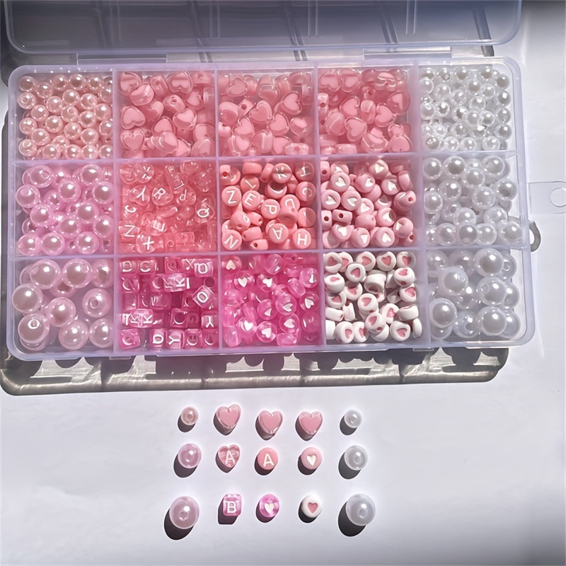10-teilige rosa Alphabet-Box,  – Jewelry Making Degree Bewertung und Preis
