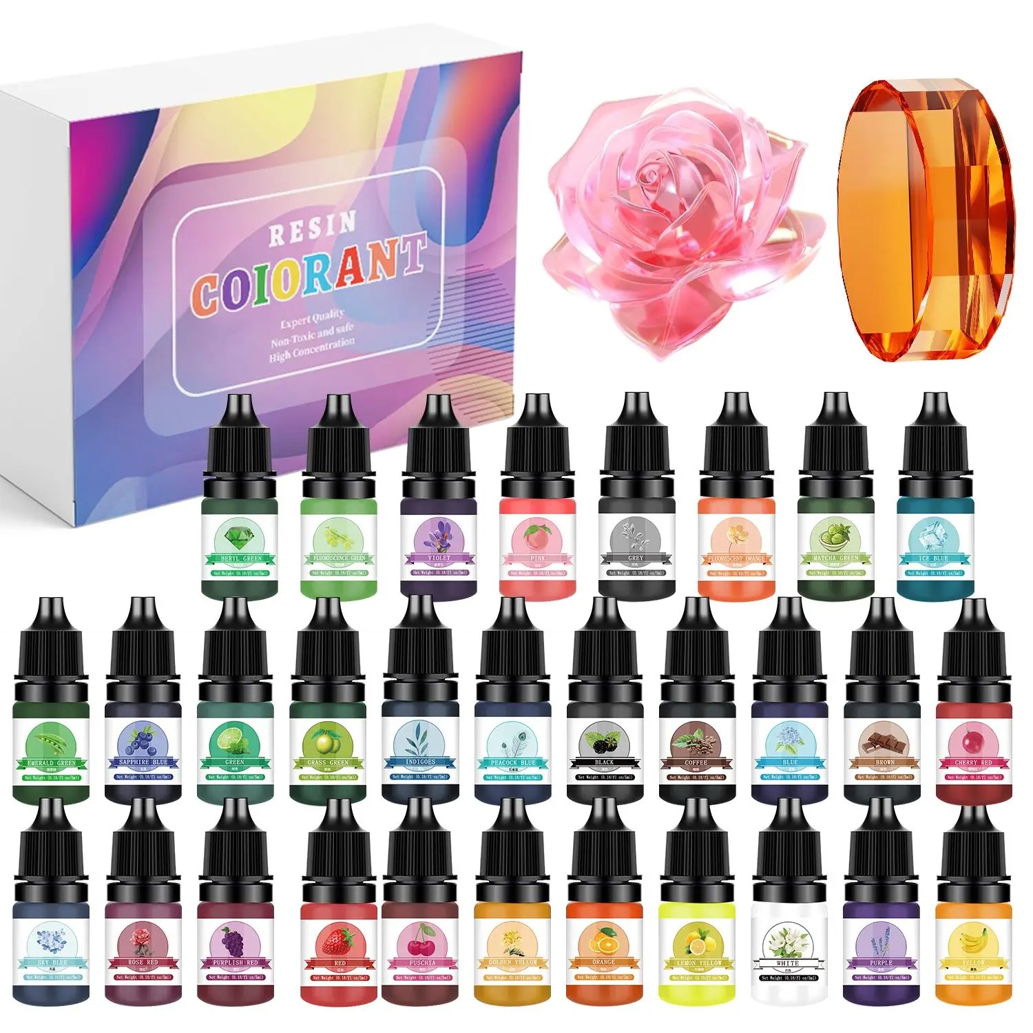 30 farben 5 ml Epoxidharz Pigm – Jewelry Making Degree Bewertung und Preis