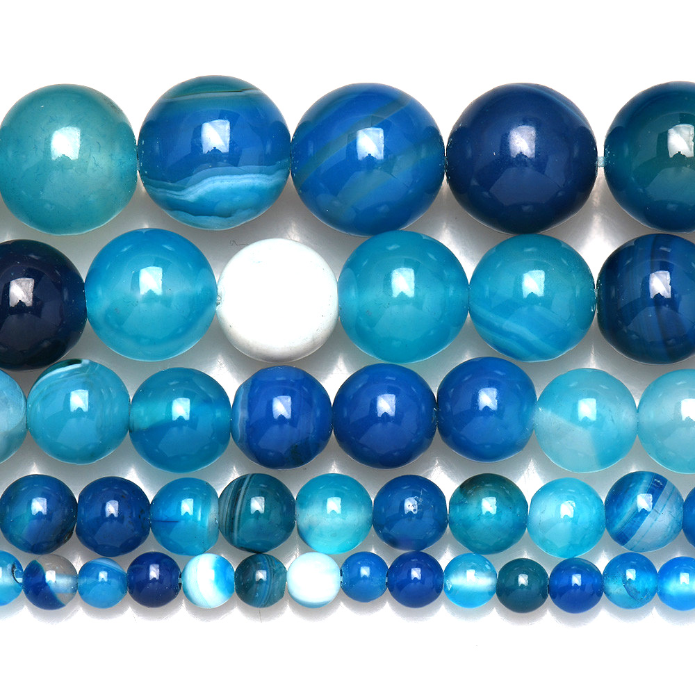Naturstein gebänderte blaue Sp – Jewelry Making Gemstones Bewertung und Preis