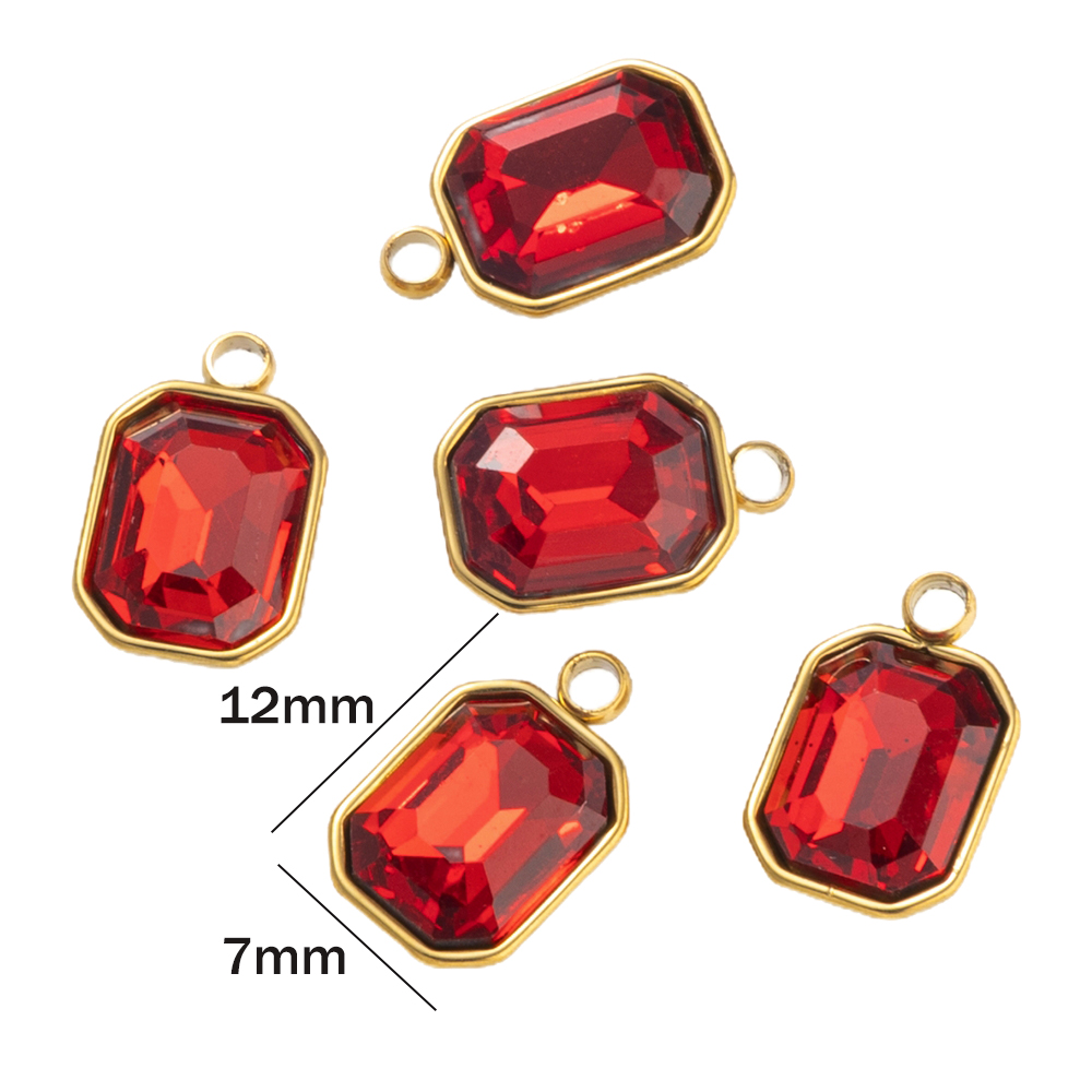 5 Stück Edelstahl Glas Strass  – Jewelry Making Gemstones Bewertung und Preis