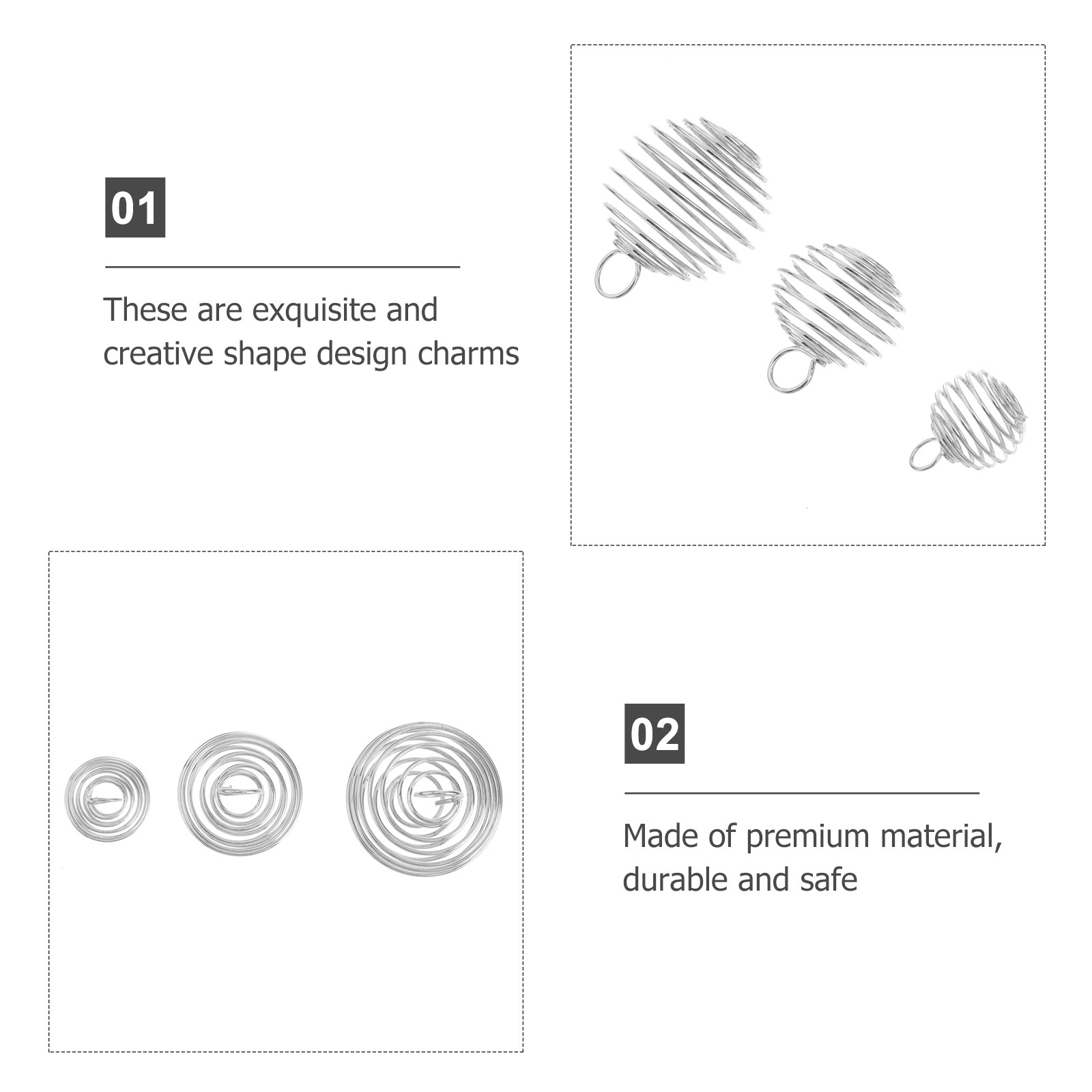 30 Stück Spiralperlenkäfige An – Jewelry Making Gemstones Bewertung und Preis