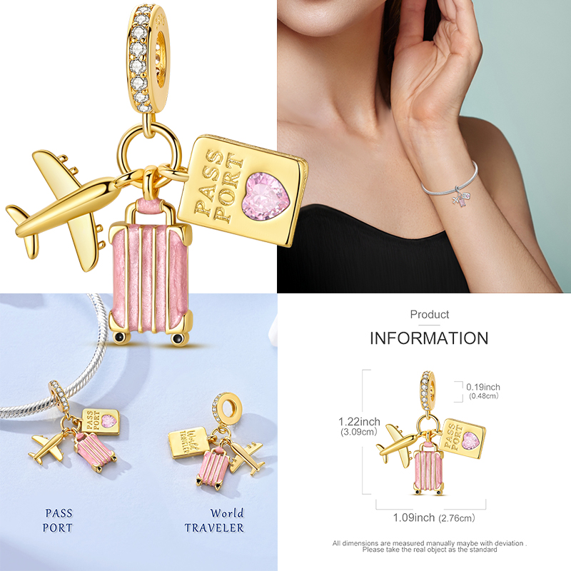 Reise-Serie Charms aus 925 Sil – Jewelry Making Paris Bewertung und Preis