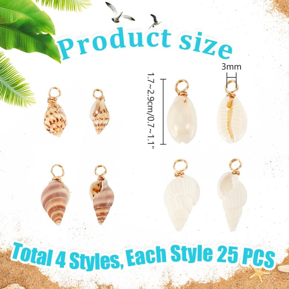 100 Stück 4 Stile natürliche M – Jewelry Making Online Bewertung und Preis