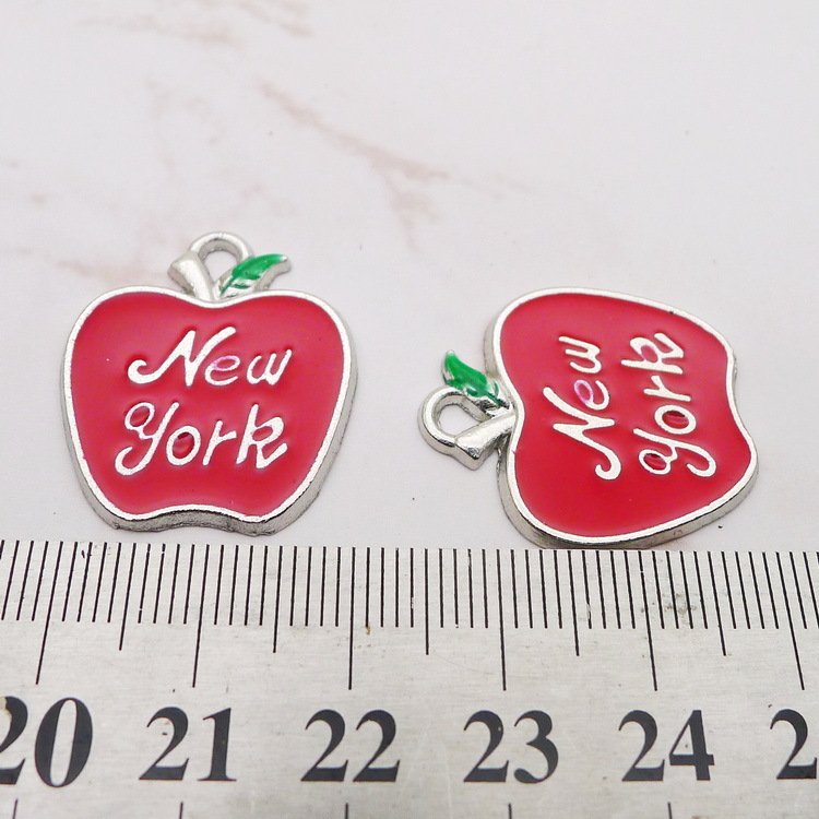 10 Stück Emaille-Apfel-New-Yor – Jewelry Making York Bewertung und Preis